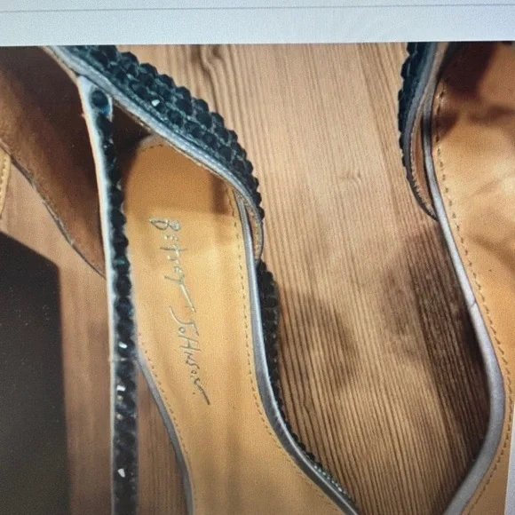 Betsy Johnson NWT - Size 7.5 Elegant Debie Bejeweled Strap Wedge - Picture 13 of 14